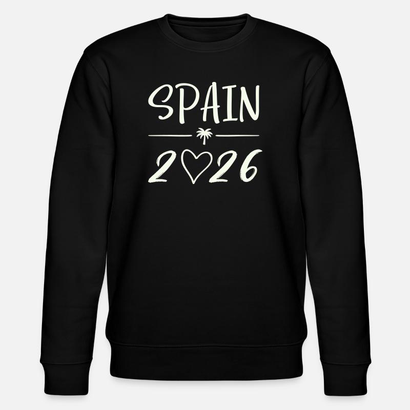 Spain 2026 Palm Trees - Stanley/Stella CHANGER Unisex Organic Sweatshirt - black
