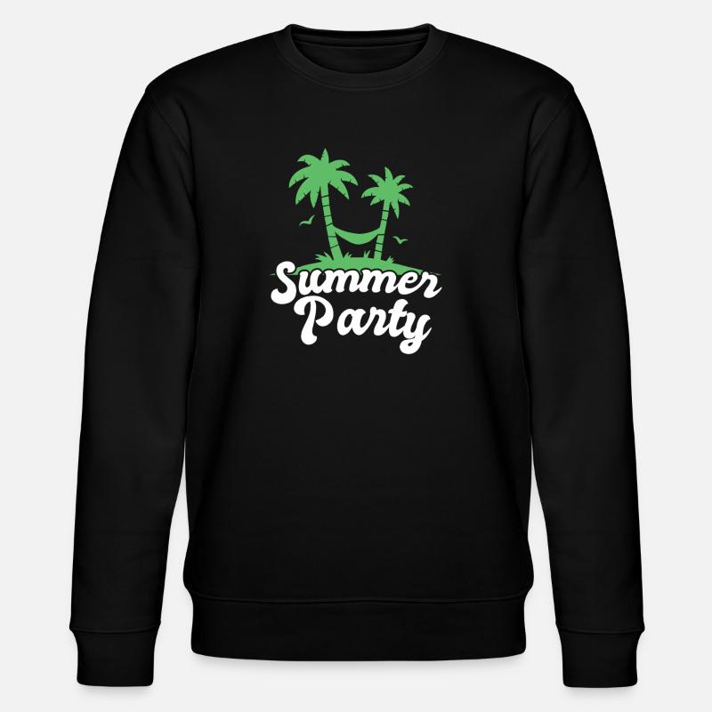 Summer Party Palm Tree Design - Stanley/Stella CHANGER Unisex Organic Sweatshirt - black