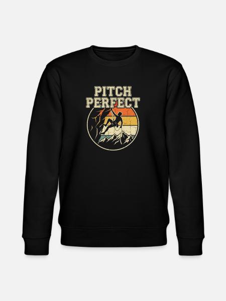 Pitch Perfect Climbing Retro Mountains - Stanley/Stella CHANGER Unisex Organic Sweatshirt - black