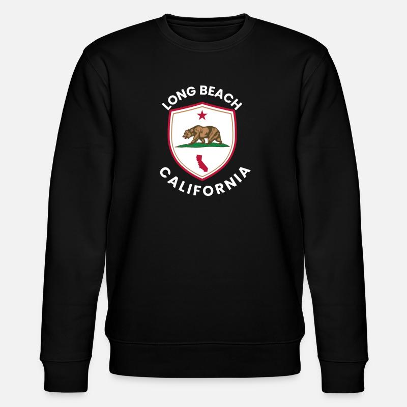 Long Beach, California - Stanley/Stella CHANGER Unisex Organic Sweatshirt - black