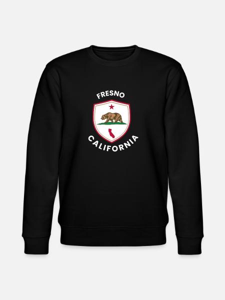 Fresno Shield Bear Emblem - Stanley/Stella CHANGER Unisex Organic Sweatshirt - black