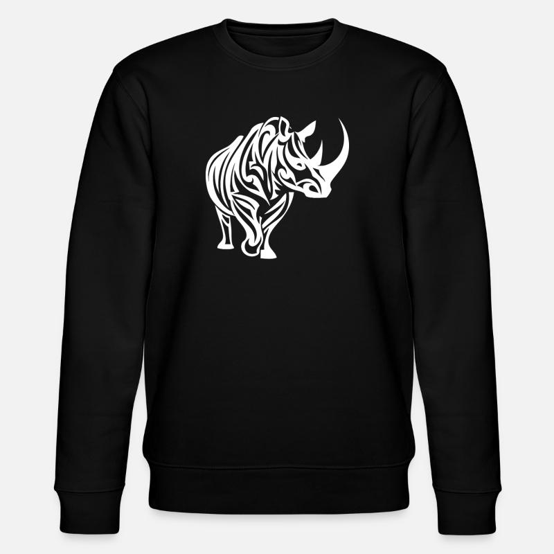 Zebra Linienkunst Tribal - Stanley/Stella Unisex Bio-Sweatshirt CHANGER  - Schwarz