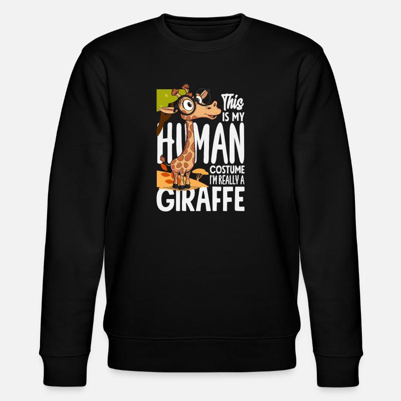 People Costume I'm a Giraffe - Stanley/Stella CHANGER Unisex Organic Sweatshirt - black