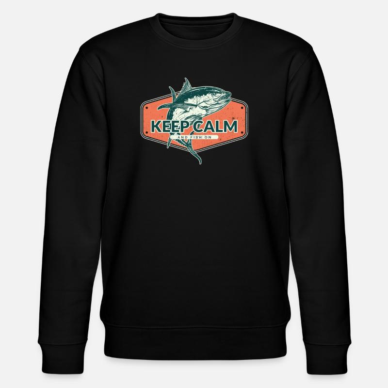 Reste calme et continue de pêcher - Sweat bio CHANGER Stanley/Stella Unisexe - noir