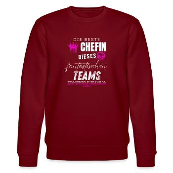 beste Chefin fantastisches Team Chefin geschenke - Sweat bio CHANGER Stanley/Stella Unisexe - bordeaux - Devant - Nik (191cm) & Marisol (170cm)