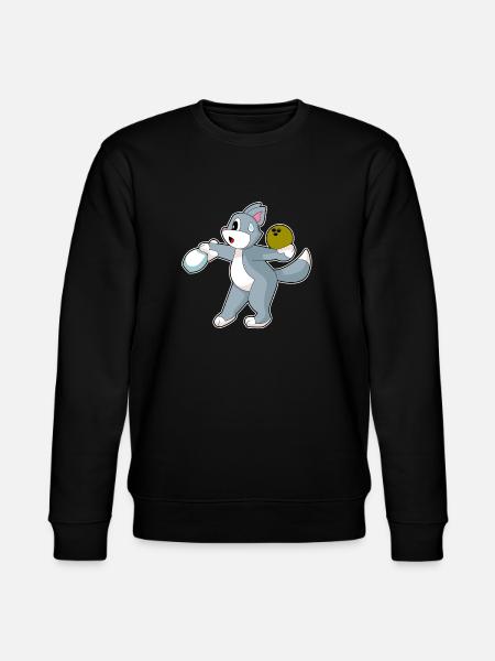 Katze Bowling Bowlingkugel Pin - Stanley/Stella Unisex Bio-Sweatshirt CHANGER - Schwarz