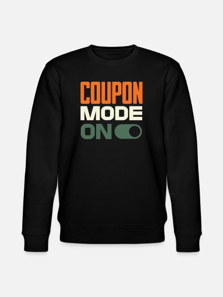 Coupon Mode On – Schnäppchenjäger Retro Design - Stanley/Stella Unisex Bio-Sweatshirt CHANGER  - Schwarz