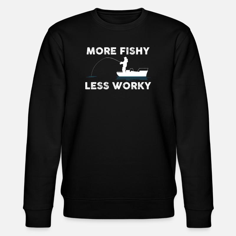 Angler Boot Witz - Stanley/Stella Unisex Bio-Sweatshirt CHANGER - Schwarz