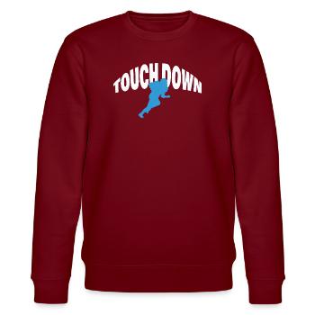 Touch Down - Stanley/Stella CHANGER Unisex Organic Sweatshirt - burgundy - Front - Nik (191cm) & Marisol (170cm)