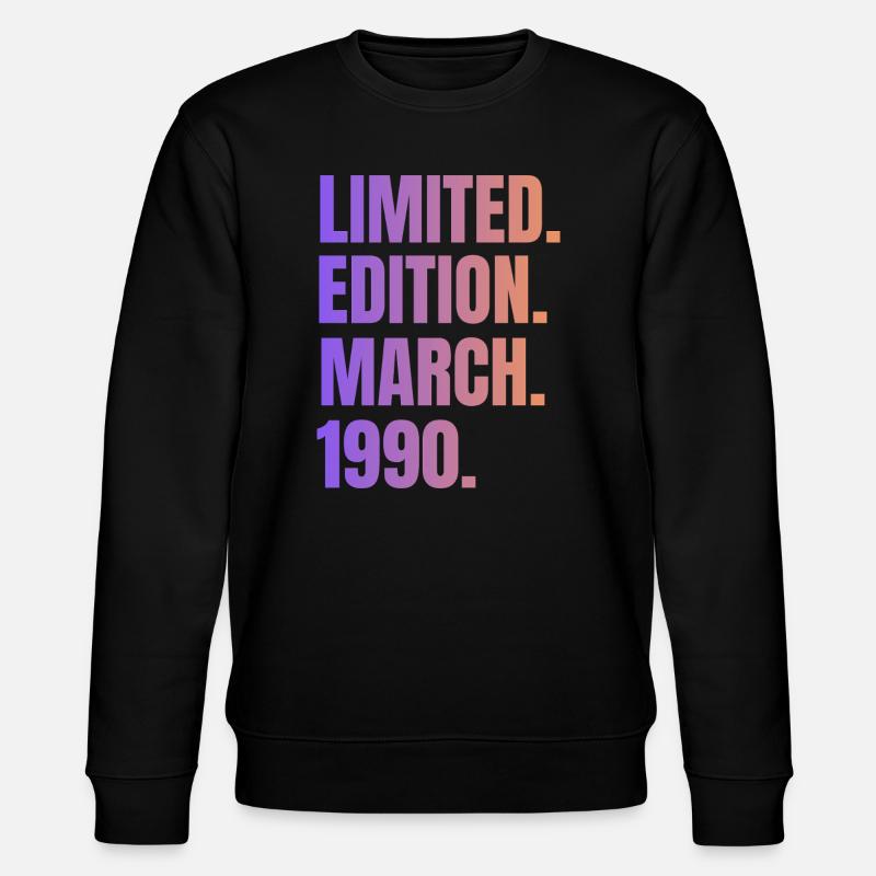 Limitierte Auflage März 1990 - Stanley/Stella Unisex Bio-Sweatshirt CHANGER  - Schwarz