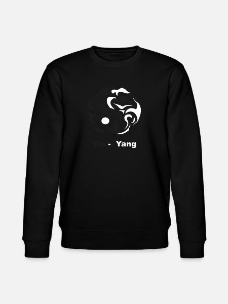 YinYang Silhouette: Kontrastkunst - Stanley/Stella Unisex Bio-Sweatshirt CHANGER  - Schwarz