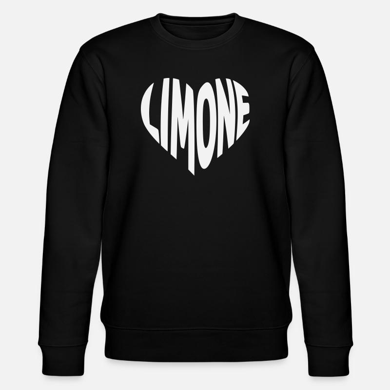 Limone Herz Design - Stanley/Stella Unisex Bio-Sweatshirt CHANGER  - Schwarz