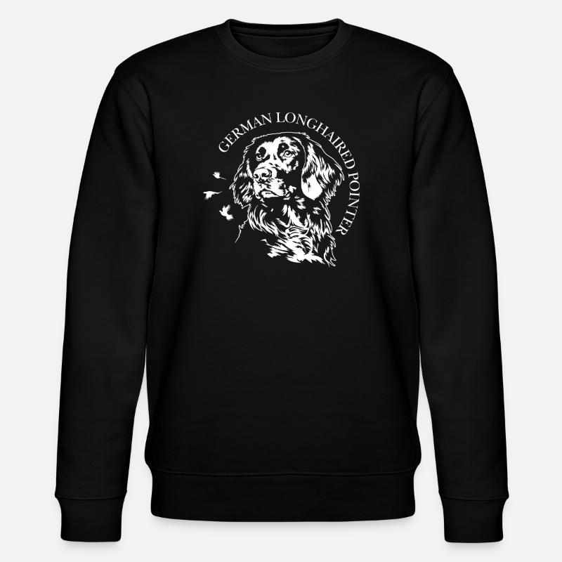 German Longhaired Pointer Jagdhunde Hunde Wilsigns - Stanley/Stella Unisex Bio-Sweatshirt CHANGER - Schwarz