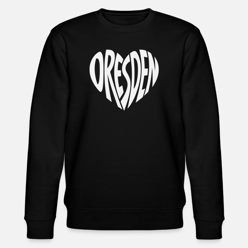 Lettrage en cœur de Dresde - Sweat bio CHANGER Stanley/Stella Unisexe - noir