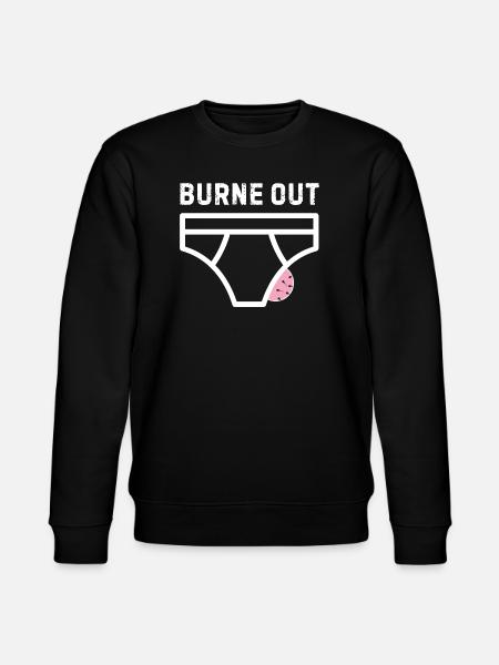 Burne out – humor, office, stress - Stanley/Stella CHANGER Unisex Organic Sweatshirt - black