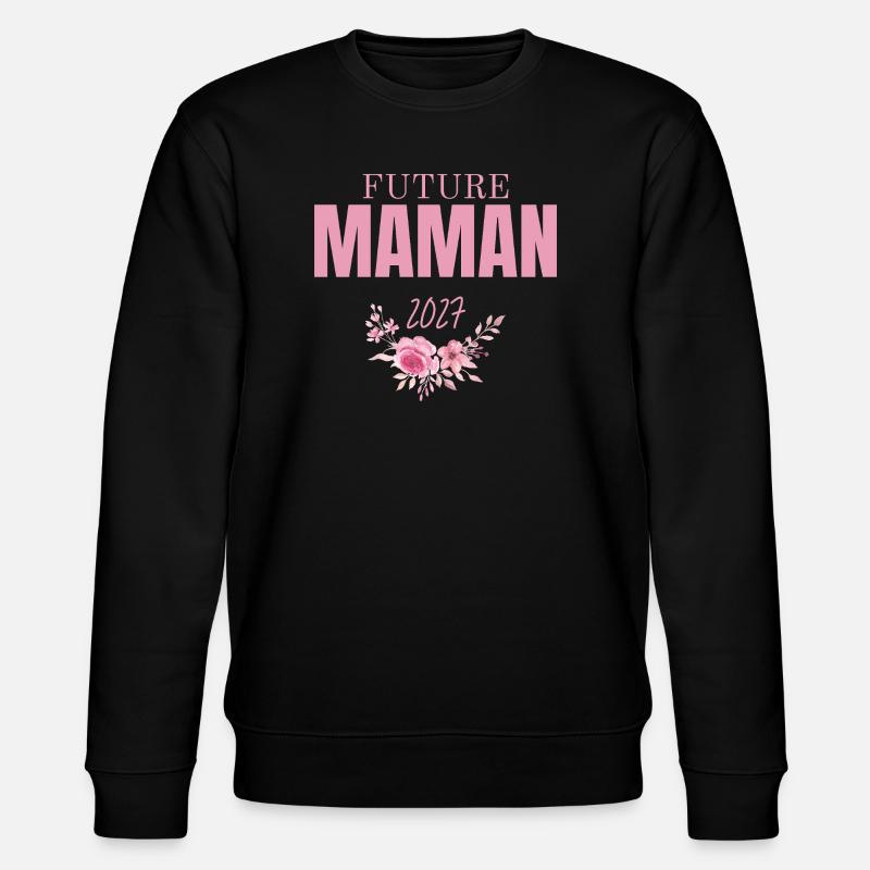 Futur Maman Floral 2027 - Sweat bio CHANGER Stanley/Stella Unisexe - noir