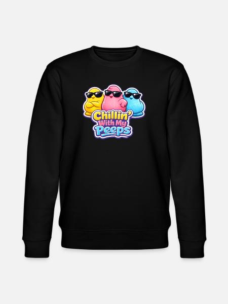 Chick, Spring, Flowers, Summer, Easter, Garden - Stanley/Stella CHANGER Unisex Organic Sweatshirt - black