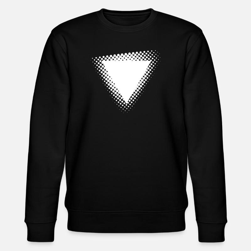 Halftone Triangle Burst - Stanley/Stella CHANGER Unisex Organic Sweatshirt - black