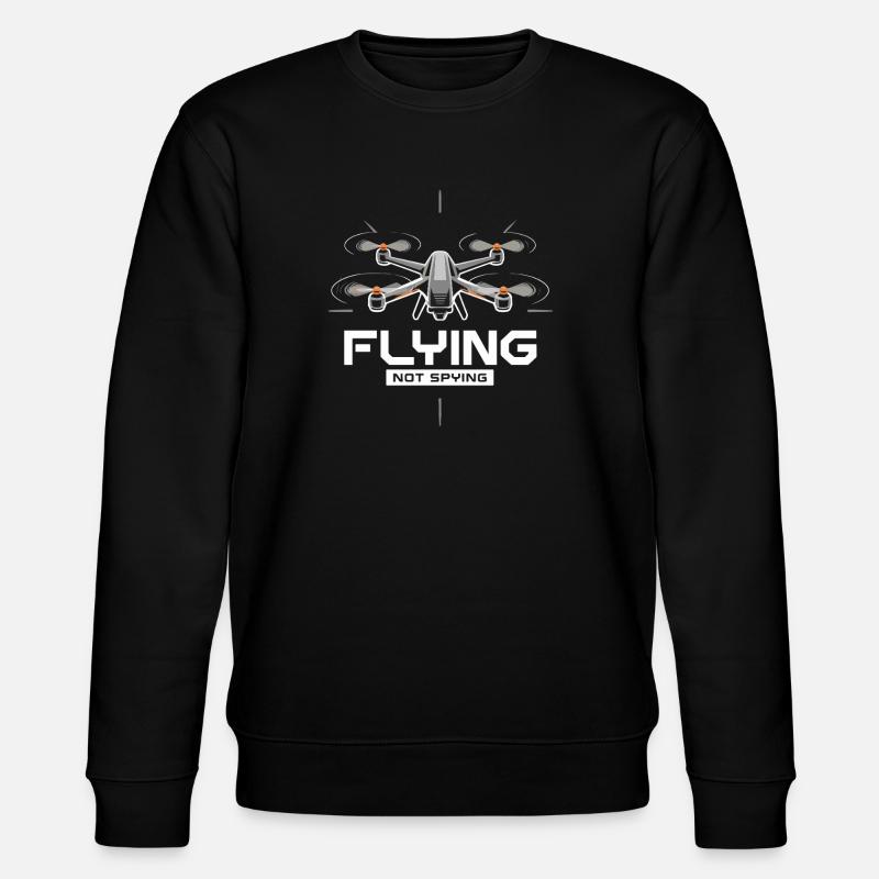 Drones fly no spying technology - Stanley/Stella CHANGER Unisex Organic Sweatshirt - black