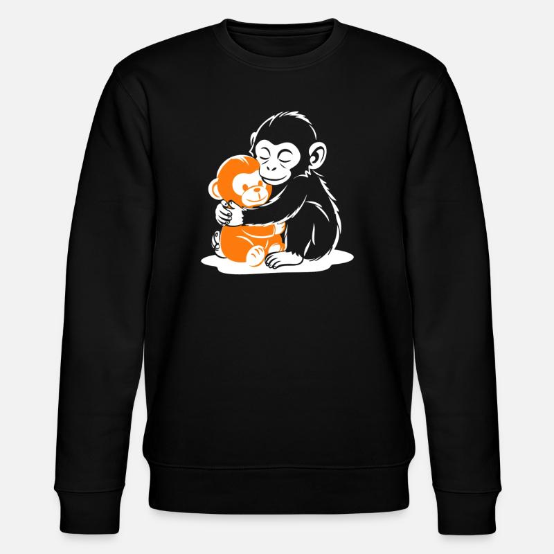 Duo de Singes Câlins - Sweat bio CHANGER Stanley/Stella Unisexe - noir
