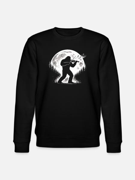 Bigfoot Violin Player - Stanley/Stella CHANGER Unisex Organic Sweatshirt - black