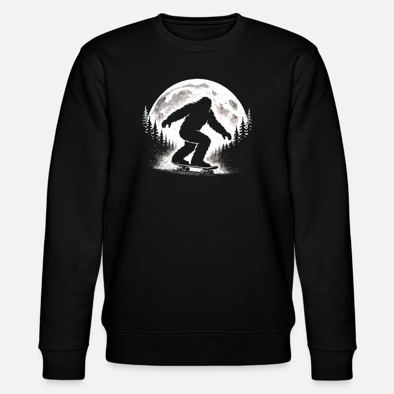 Bigfoot Skateboard - Stanley/Stella Unisex Bio-Sweatshirt CHANGER  - Schwarz