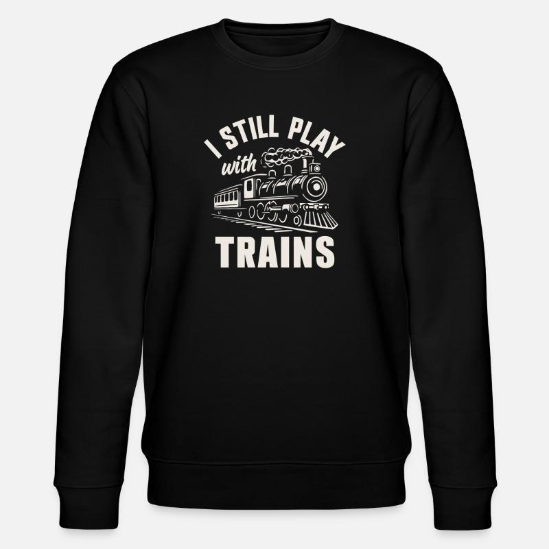 Zugführer der Dampflokomotivenbahn - Stanley/Stella Unisex Bio-Sweatshirt CHANGER  - Schwarz
