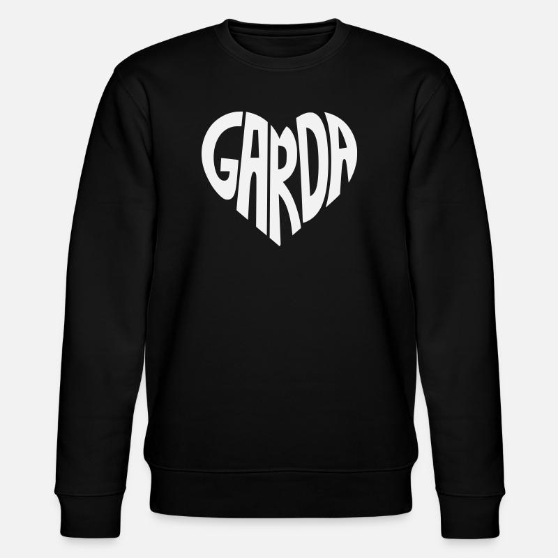 Garda Heart Font Logo - Stanley/Stella CHANGER Unisex Organic Sweatshirt - black