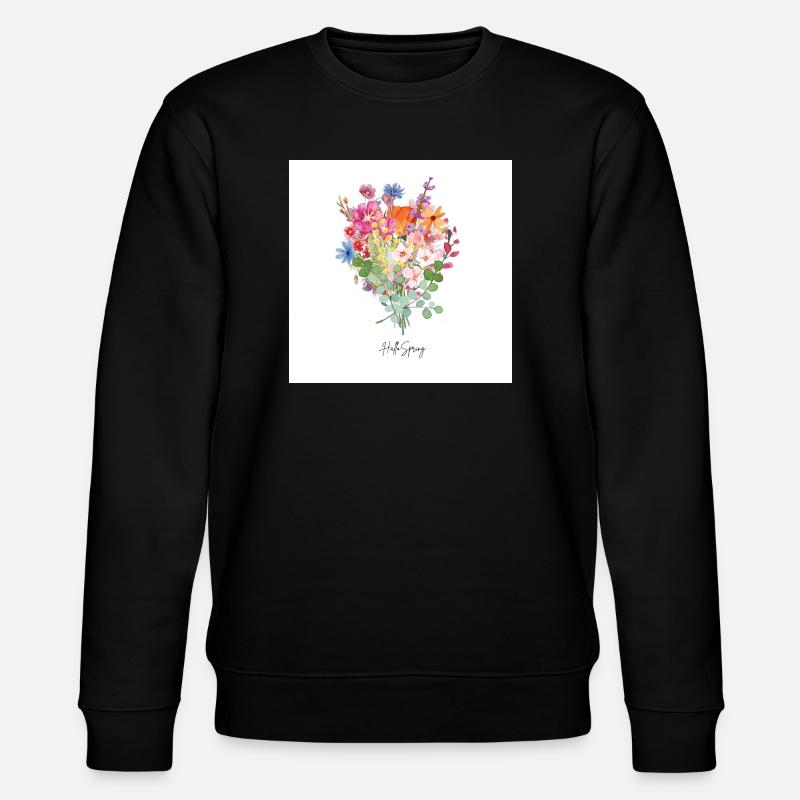 Hello Spring - Stanley/Stella Unisex Bio-Sweatshirt CHANGER  - Schwarz