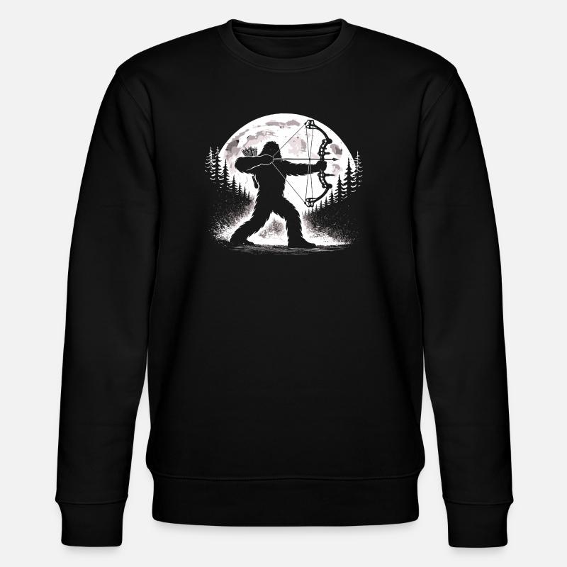 Bigfoot Bogenschießen - Stanley/Stella Unisex Bio-Sweatshirt CHANGER - Schwarz