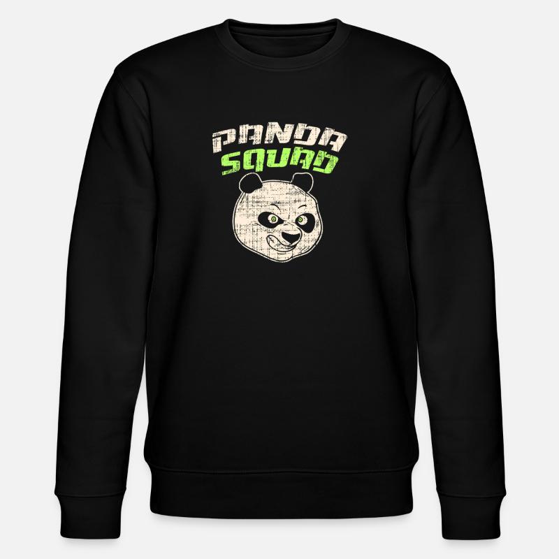 Panda Squad Shirt - Stanley/Stella CHANGER Unisex Organic Sweatshirt - black