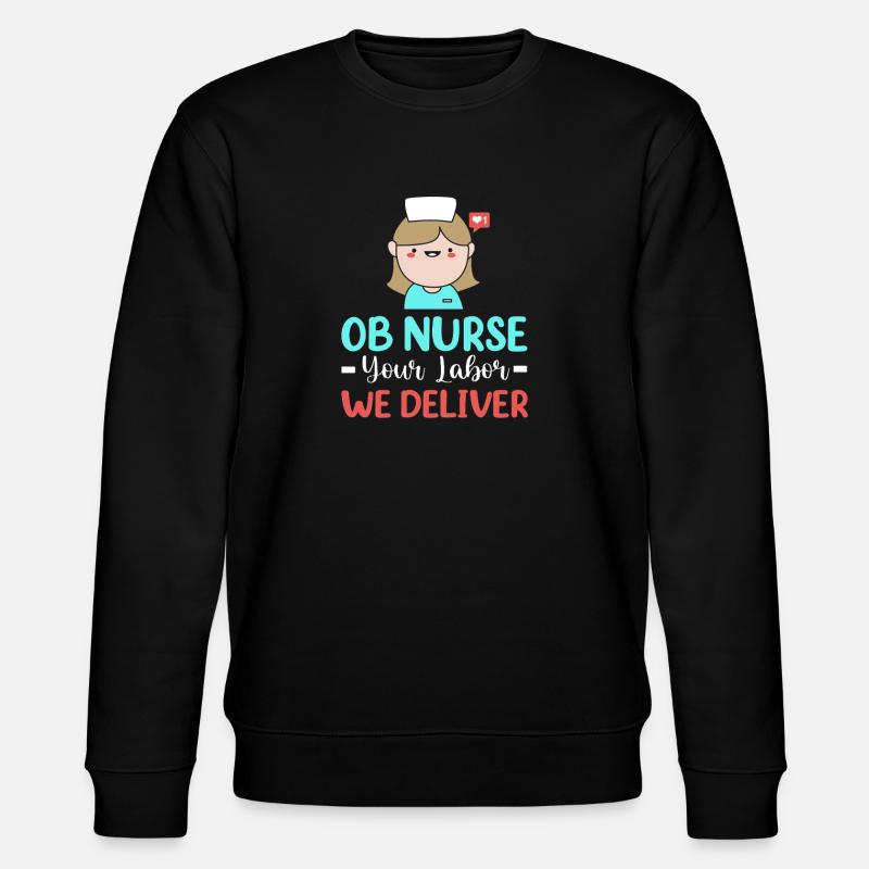 Schwangerschaft Krankenhaus Krankenschwester - Stanley/Stella Unisex Bio-Sweatshirt CHANGER  - Schwarz