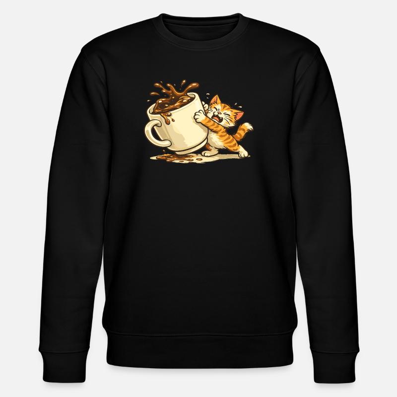 Katzenkaffee Chaos - Stanley/Stella Unisex Bio-Sweatshirt CHANGER  - Schwarz
