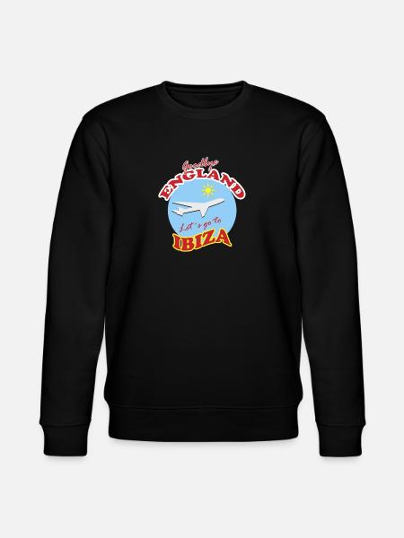 Farvel England Lad os tage til Ibiza - Stanley/Stella økologisk unisex-sweatshirt CHANGER  - sort