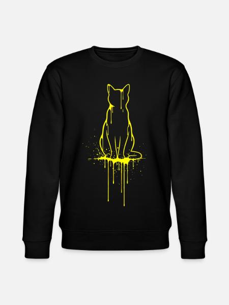 Cat Silhouette Gold Look - Stanley/Stella CHANGER Unisex Organic Sweatshirt - black