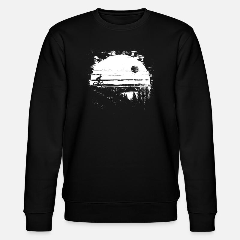 Radfahrer Grafik - Stanley/Stella Unisex Bio-Sweatshirt CHANGER  - Schwarz
