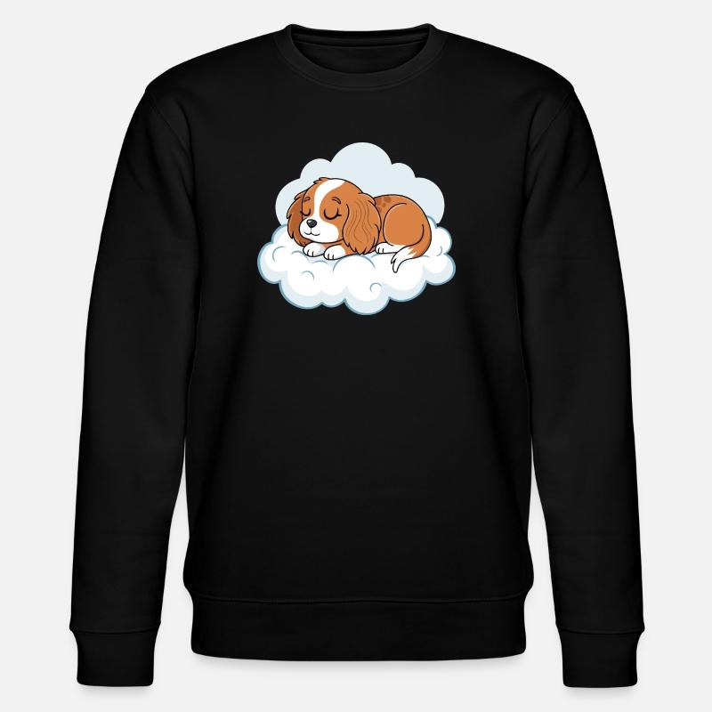 Chiot rêveur sur nuage - Sweat bio CHANGER Stanley/Stella Unisexe - noir
