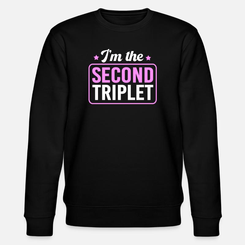 triplets - Stanley/Stella CHANGER Unisex Organic Sweatshirt - black