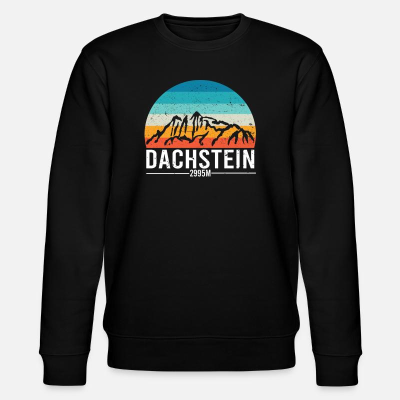 Dachstein Ramsau Österreich Retro Sunset - Stanley/Stella Unisex Bio-Sweatshirt CHANGER - Schwarz