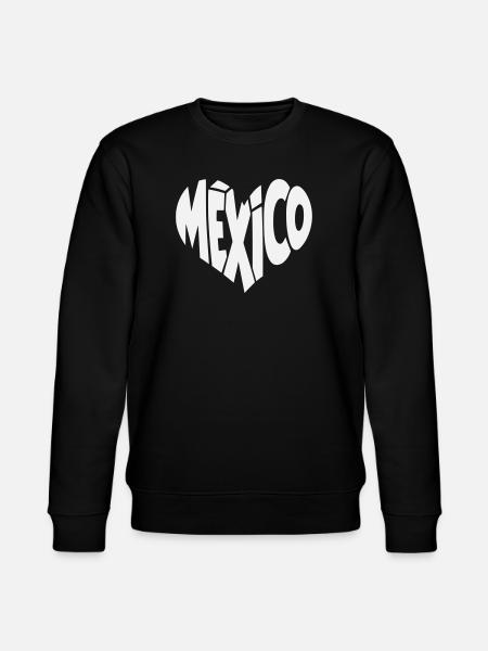 Mexico Lettering Heart - Stanley/Stella CHANGER Unisex Organic Sweatshirt - black