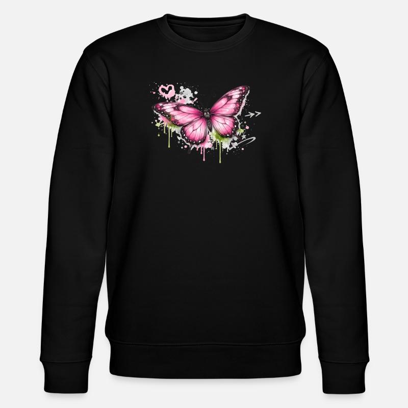 Art de rue graffiti papillon - Sweat bio CHANGER Stanley/Stella Unisexe - noir