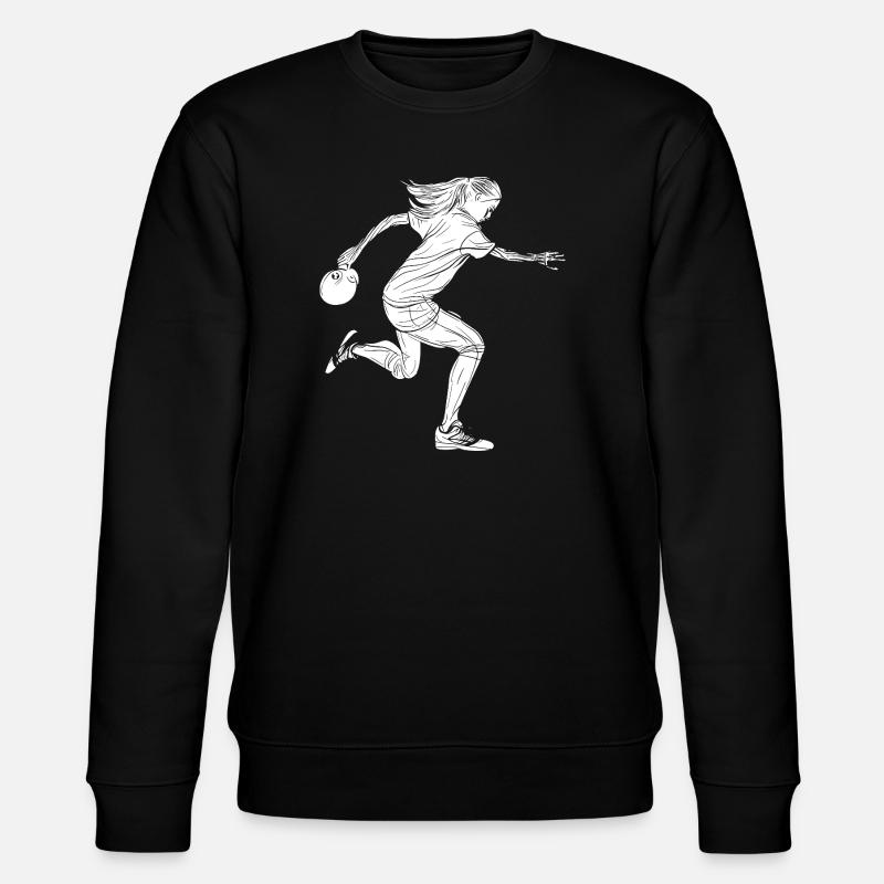 Bowlingspieler Mädchen - Stanley/Stella Unisex Bio-Sweatshirt CHANGER  - Schwarz