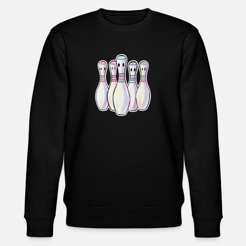Bowling Pins Comic Look - Stanley/Stella CHANGER Unisex Organic Sweatshirt - black