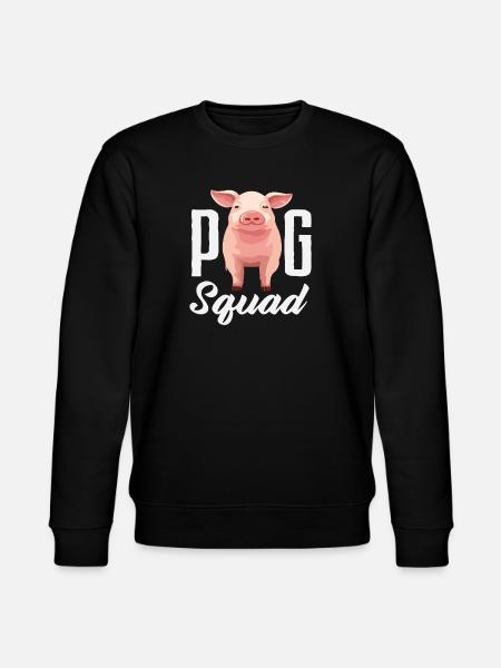 Pigs Squad Team Crew Group Farm - Stanley/Stella CHANGER Unisex Organic Sweatshirt - black