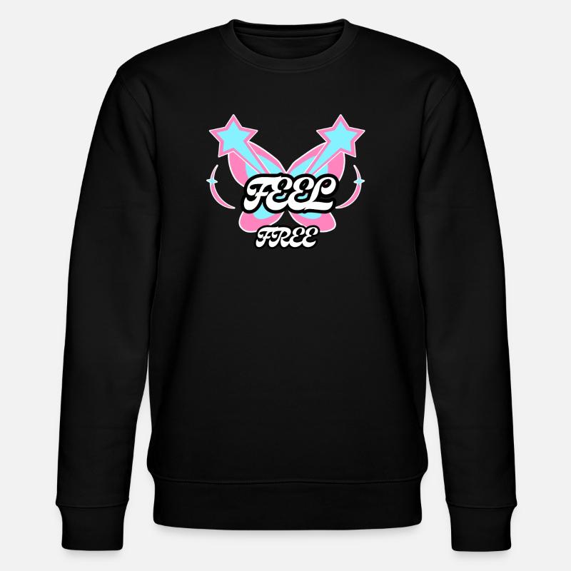 Sentez-vous libre : Emblème Papillon - Sweat bio CHANGER Stanley/Stella Unisexe - noir