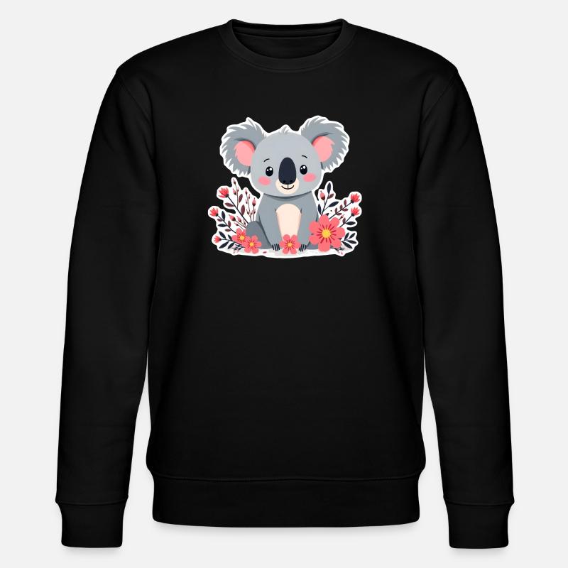 Koala - Stanley/Stella økologisk unisex-sweatshirt CHANGER  - sort