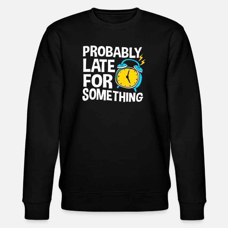 Procrastinationlazy lazy lazy lazy - Stanley/Stella CHANGER Unisex Organic Sweatshirt - black