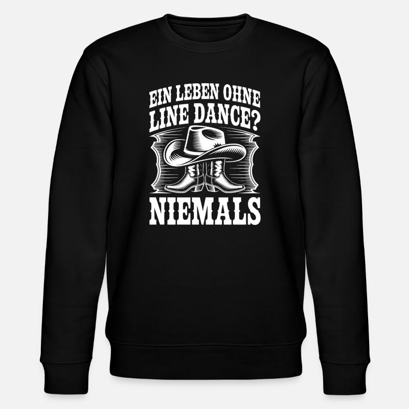 Niemals ohne Line Dance - Stanley/Stella Unisex Bio-Sweatshirt CHANGER  - Schwarz