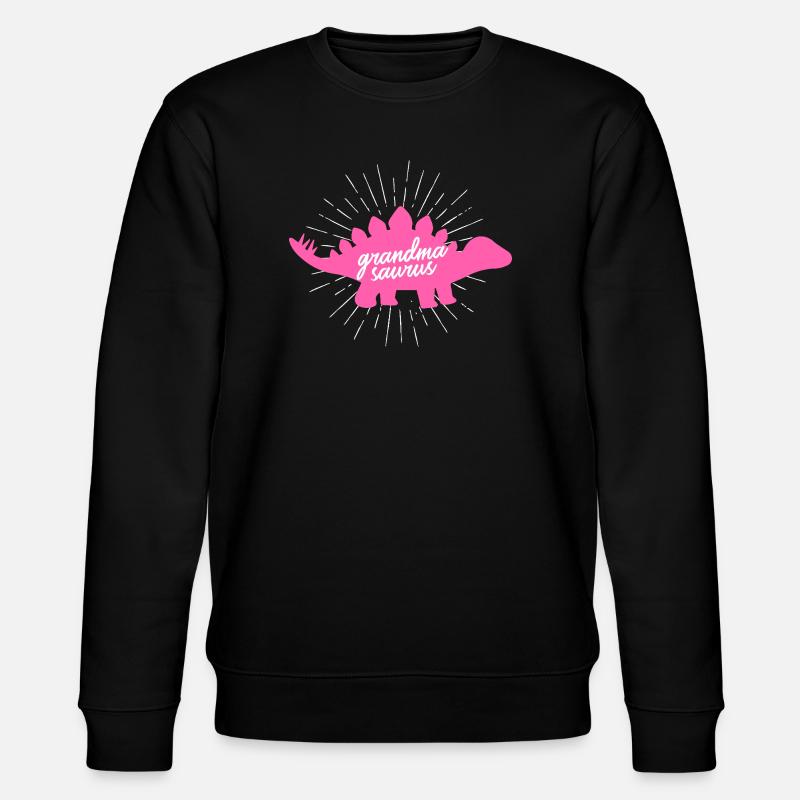 Grandmasaur Brachiosaurus Funny Dinosaur Design - Stanley/Stella CHANGER Unisex Organic Sweatshirt - black