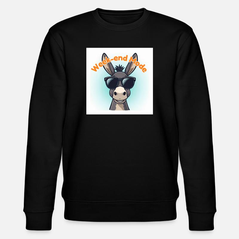 Esel-Wochenend-Mode - Stanley/Stella Unisex Bio-Sweatshirt CHANGER  - Schwarz